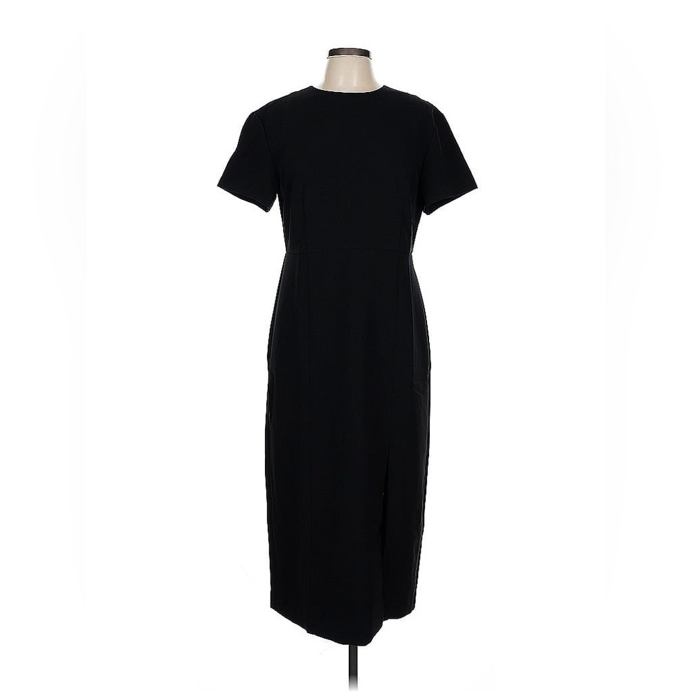 Ann Taylor Dropped Sleeve Black Sheath Midi Pencil Dress 10 - Picture 2 of 10